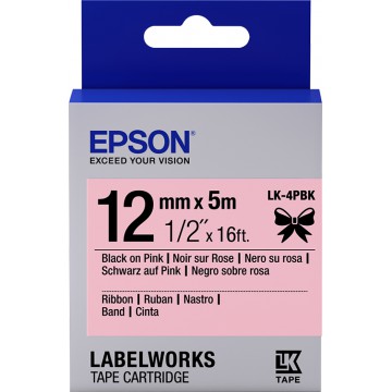 EPSON RUBAN LK-4PBK N/ROSE SATIN 12M