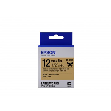 EPSON RUBAN LK-4KBK N/OR 12MMX5M