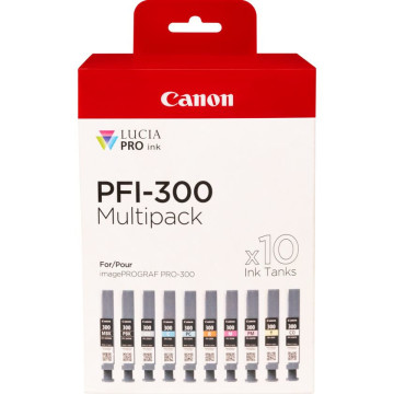 CANON ENCRE PFI-300 10 CARTOUCHES
