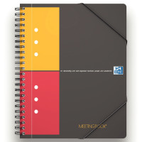 Cahier à reliure intégrale MEETINGBOOK 160 pages perforées, format A5+, quadrillé 5x5 