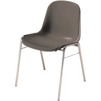 Chaise d'accueil coque Beta gris 