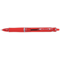 Stylo Acroball rétractable clip plastique rouge 