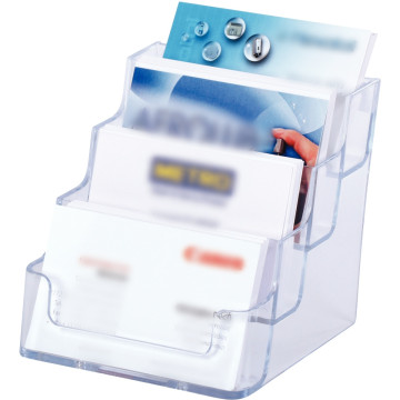 Porte-cartes de visite 4 cases transparent