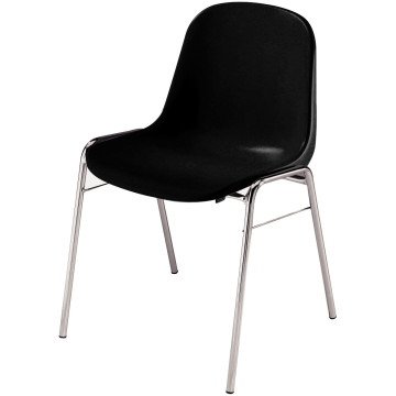 Chaise d'accueil coque Beta noir