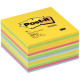 Cube de 450 feuilles de notes post-it repositionnables 76 x 76 mm couleurs assorties 