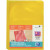 Sachet de 10 pochettes coin en PVC lisse 15/100ème, jaune