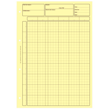 Bloc audit de 80 pages, matrice pour contrôle interne, coloris jaune