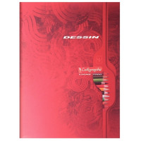 Cahier de dessin 32 pages format 17x22 cm papier blanc uni 90g 