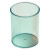 Pot à crayons rond diamètre 7cm Bleu transparent
