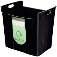 Corbeille à papier de recyclage Leitz Plus 40L noir 