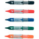 Boite de 5 marqueurs tableau blanc V-Board Master pointe ogive assortis : bleu, rouge, noir , orange, vert