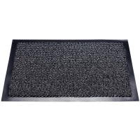 Tapis d'entrée intérieur anti-poussière 90x150cm gris 