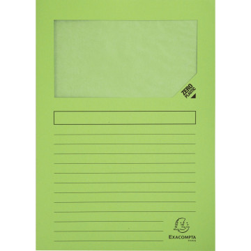 Paquet de 100 pochettes coin papier FOREVER 130g, vert tilleul