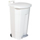 Poubelle BOOGY mobile à pédale plastique 90L blanche 