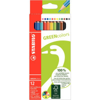 Etui de 12 crayons de couleur Greencolors  assortis 