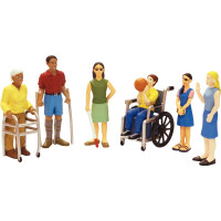 Lot de 6 figurines handicapées 