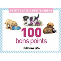 Boite de 100 images Petits chats et petits chiens 