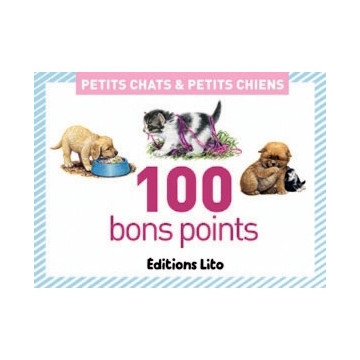 Boite de 100 images Petits chats et petits chiens