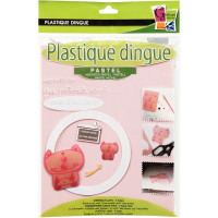 Pochette de 5 feuilles de plastique fou, coloris pastel, format L 26 x l 20 cm 