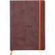 Carnet RHODIARAMA format A5 160 pages, ligné, couverture souple en simili cuir, chocolat