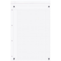 Bloc NOTEPAD 80 feuilles perforées 4 trous détachables 21x32 cm papier 80g blanc ligné 6 mm 