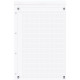 Bloc NOTEPAD 80 feuilles perforées 4 trous détachables 21x32 cm papier 80g blanc ligné 6 mm