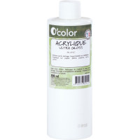 Flacon 500ml de peinture acrylique O'COLOR, blanc 