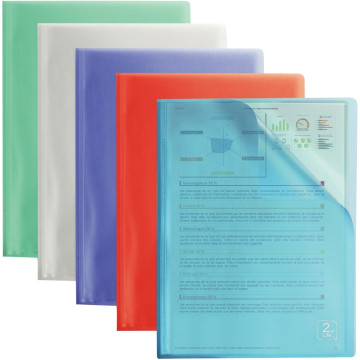 Protège-documents en polypropylène 2ND LIFE 40 pochettes / 80 vues pour format A4 coloris assortis