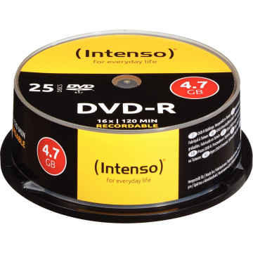 Spindle de 25  DVD-R Intenso 4,7 Go