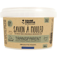 Pot de 500 grammes de savon à mouler transparent 