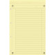 Bloc NOTEPAD 80 feuilles perforées 4 trous détachables 21x32 cm papier 80g jaune ligné 6 mm 