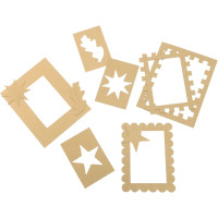 Lot de 24 cadres photos en carton 23x18 cm + 12 planches de décoration en 3D 