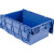 Bac navette 60x40x25cm 44 litres avec couvercle en 2 parties bleu