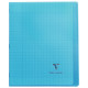 Piqûre 96 pages 17x22 cm KOVERBOOK, seyès 90g, couverture en polypropylène, bleu