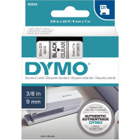 Ruban cassette Dymo 9 mm x 7 m noir et transparent 