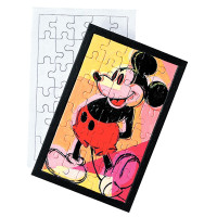 Lot de 10 puzzles blancs 30 pièces à décorer 