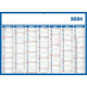 Calendrier 7 mois sur chaque face 40 x 55 cm souple 