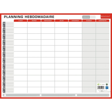 Planning rigide hebdomadaire et annuel 32 x 42 cm