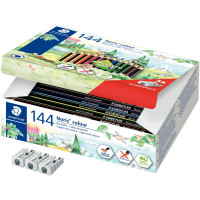 Recharge classpack 144 crayons de couleur Noris dont 12 crayons + 3 taille-crayons offerts 