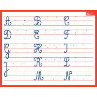 Ardoise effaçable à sec majuscules/cursives 
