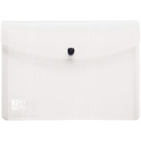 Paquet de 5 enveloppes en polypropylène incolore pour format A5 fermeture par bouton pression 