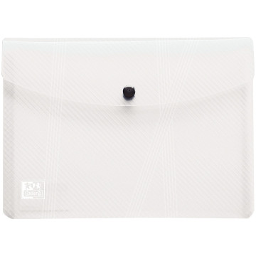 Paquet de 5 enveloppes en polypropylène incolore pour format A5 fermeture par bouton pression