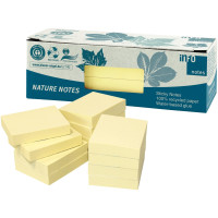 Paquet de 12 blocs de notes repositionnables de 100 feuilles recyclées 40 x 50 mm jaune 