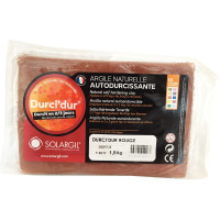 Pain de 1,5 kg argile naturelle à modeler durci dur rouge 