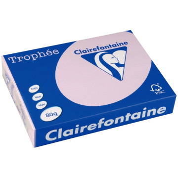 Ramette de 500 feuilles de papier 80g de format A4 lilas TROPHEE CLAIREFONTAINE