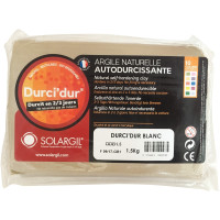 Pain de 1,5 kg argile naturelle à modeler durci dur blanche 