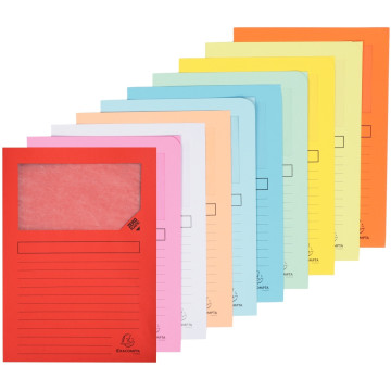 Paquet de 100 pochettes coin papier SUPER 160g, coloris assortis