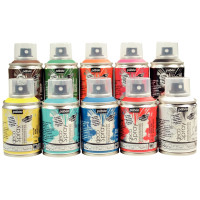 Lot de 10 sprays 100ml de peinture acrylique 