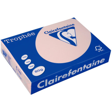 Ramette de 500 feuilles de papier 80g de format A4 saumon TROPHEE CLAIREFONTAINE