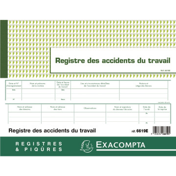 Registre des accidents du travail